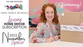 Free Spirit Bundle Nov 2022 SPOILER + GIVEAWAY | Fall Home Decor Subscription Box + Interior Design