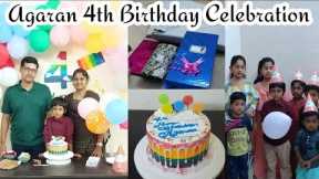 Agaran 4th Birthday Celebration Vlog | Birthday Gifts Unboxing | Rainbow Theme Birthday Celebration