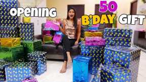OMG! OPENING 50 BIRTHDAY GIFTS | Unboxing My Birthday Gift - Really Surprising