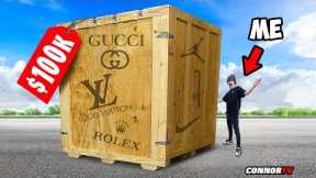 Unboxing a $100,000 Mystery Box Challenge *Off White Louis Vuitton* Part 4
