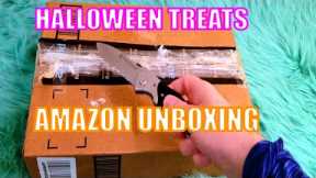 Opening Amazon Box - Halloween Candy Treats - Unboxing ASMR  -  ASMR No Talking  Oddly Satisfying