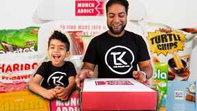 Munch Addict (10 snacks) Unboxing ! Monthly Subscription Box feat. Random International Treats! 2021