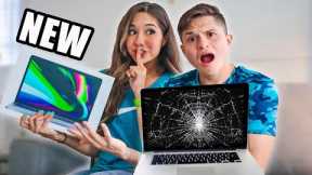 Breaking My Boyfriends MacBook & Giving Him a New One!