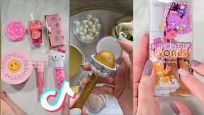 Unboxing skincare🌈 and makeup ASMR Tiktok Compilation|| KylieJenner Cosmetics,Cup Noodles etc