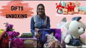 gifts unboxing video//birthday gifts//unboxing gifts vlog//first vlog //1st birthday gifts vlog