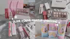 Unbox Olive Young Products With Me 🛍 Korean Skincare Unboxing | Korean makeup unboxing 💄#koreavlog
