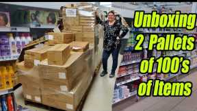 Unboxing 2 Pallets of 100's of Items - From School buses to Health and beauty Check out what we got!