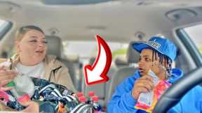 STEALING OUT OF WALMART TO SEE MY GIRLFRIEND REACTION!!