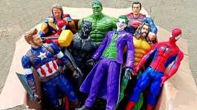 UNBOXING SUPERHERO AVENGERS,,SPIDER-MAN,HULK SMASH,FLASH,CAPTAIN AMERICA,THOR,AQUAMAN