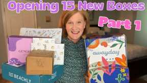 Opening 15 New Subscription Boxes PART 1 | First Glances and Second Chances