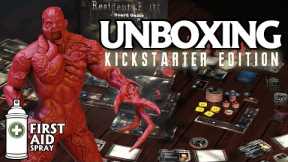 First Ever UNBOXING of Resident Evil The BOARD GAME - Kickstarter Edition - First Aid Spray