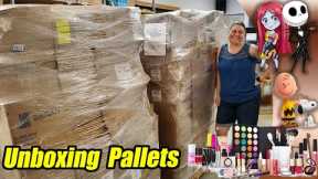 Unboxing a Mystery Pallet Full of Nightmare before Christmas, Snoopy, & Health & Beauty