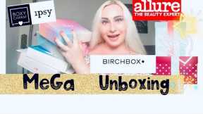 MEGA UNBOXING, IPSY , ALLURE, BIRCH BOX 🔥🌸🫦💄