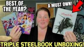 TRIPLE STEELBOOK UNBOXING!!! *sleepy hollow, matilda & spiderman across the spiderverse*