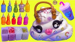 Does It Work? Giant Surprise Pooey Puitton Craft Bag Kit ! DIY Make Glitter + Crunchy Slime