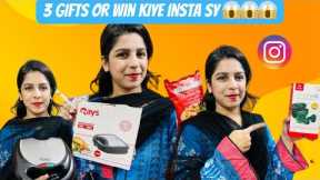 Won gifts from instagram ll gifts unboxing ll audionic airbuds || electronic item || food items