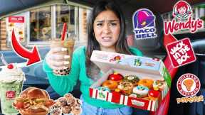 ONLY Eating NEW Fast Food Menu ITEMS for 24 HOURS!! **FOOD CHALLENGE**