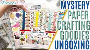 Mystery Paper Crafting Goodies Unboxing, Mystery Box Destash from @lyriclovercrafts