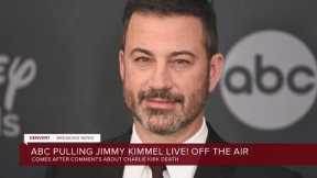 ABC suspends Jimmy Kimmel's late-night show indefinitely over his remarks about Charlie Kirk’s death