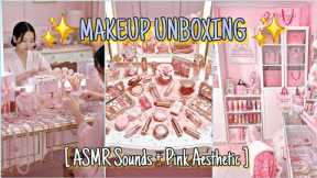 Makeup Unboxing ASMR 💄✨ Satisfying Aesthetic Sounds | Soft Life & Luxury Beauty Vlog 🎀