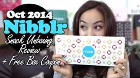 Nibblr Snack Unboxing Review - Oct 2014 + Free Box Coupon