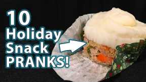 10 TOP HOLIDAY FOOD PRANKS!! (Easy Snack Tricks!!)