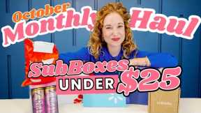 October Monthly Haul | Best Subscription Boxes Under $25 | Affordable Subscription Boxes