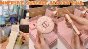 (ASMR) Restock Skincare Makeup Products Unboxing Haul📦✨Satisfying. #makeupproducts #skincare #refill